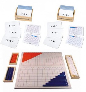 Tablica Do Dodawania i Odejmowania Z kartami Pracy  Montessori