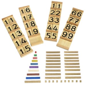 Tablice Sequina Z Kolorowymi Drążkami Montessori