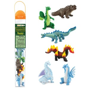 Smoki Żywiołów   Figurki Fantasy W Tubie