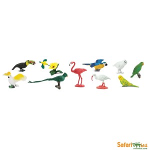 Ptaki egzotyczne - figurki tuba safari