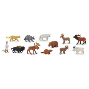 Zwierzęta Ameryki Północnej - Figurki tuba Safari