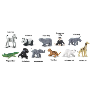 Młode zwierzęta w zoo - figurki tuba safari